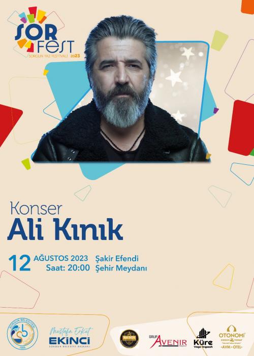 YOZGAT SORFEST 2023 GENÇLİK FESTİVALİ ALİ KINIK KONSERİ. YOZGAT SORFEST 2023 GENÇLİK FESTİVALİ ALİ KINIK KONSERİ.