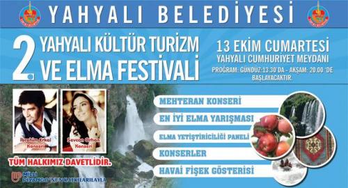 2. Yahyalı Kültür Turizm ve Elma Festivali